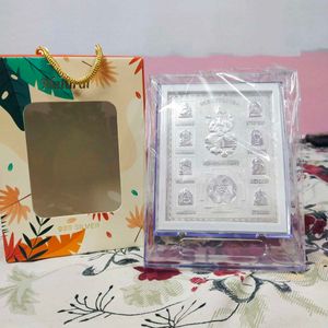 999 Pure Silver Ashtavinayak Frame For HomeTample