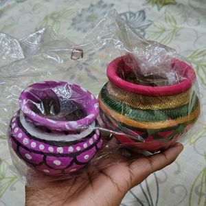 🪔Diwali Gift 🎁 2 Decorative Matki 😍 handicraft