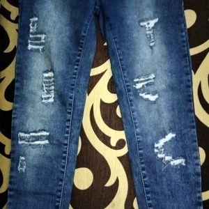 Toned High Waist Denim Jeans.