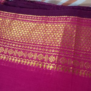 New Chettinad Cotton Saree With 1m Blouse Pc