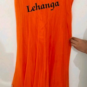 Orange Colour Gown