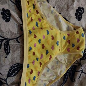 Blank And Yellow Colour Panty Combo 2 Pack