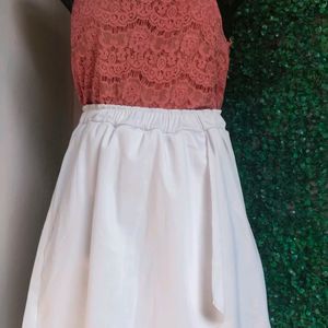 LACE TOP WITH WHITE SKORT