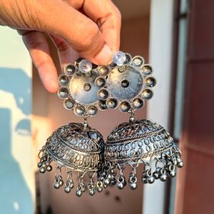 Boho Oxidised Jhumkas🖤