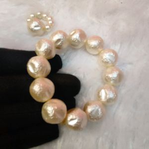 Big Pearl Bracelet With Ring