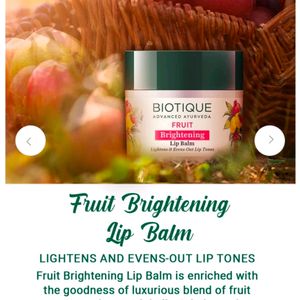 🔖Biotique Advance Ayurvedic Brightening Lip Balm