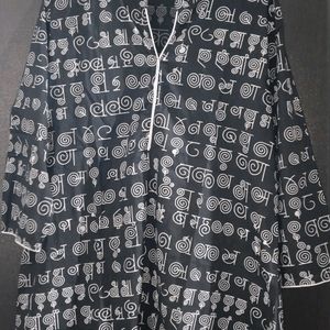 Women Black Print Kurta