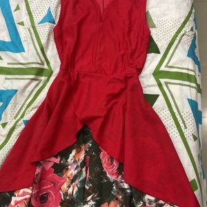 Red Floral Mini Dress