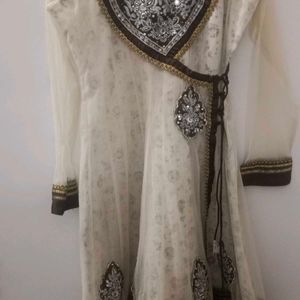 Anarkali Kurti Ofwhite Colour