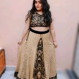 Black & Golden Lehenga