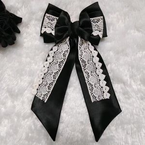 Hair Bow tail Clips With Lace