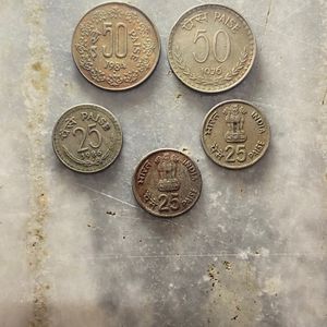 25 & 50 Paise Old Coin
