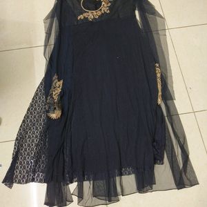 Semi Stitched Party Gown