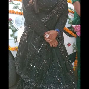 Black Lahenga With Blouse And Dupatta