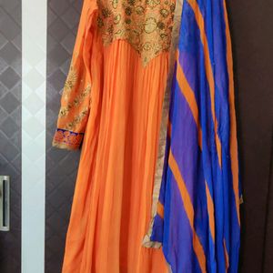 Orange Anarkali