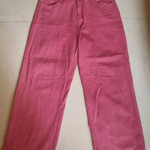 Distressed Pink Denim