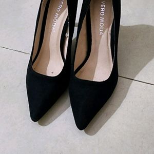 Sassy Black Suede Party Stilettos