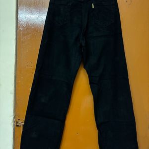 High Waist Black Wide Leg Jeans