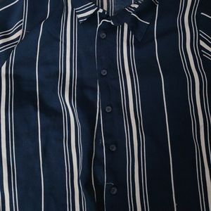 Navy Blue .Bare Denim L Size Formal shirt