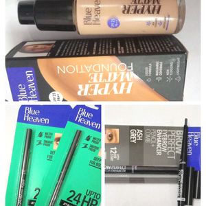 Foundation, Kajal, Eyebrow Enhancer