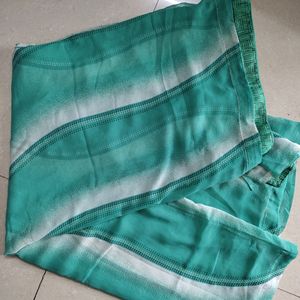 Simple Design Lime Green Saree