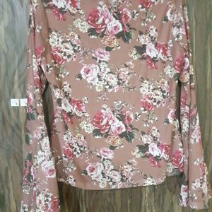 Floral Bell Sleeve Top