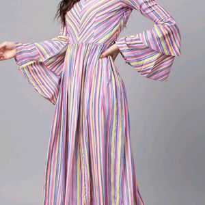 Inddus Candystriped Partywear Dress For Sale