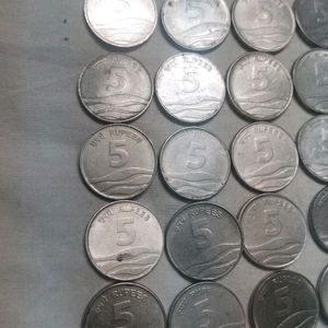 Rare 5 rupee Coins 25 Pcs