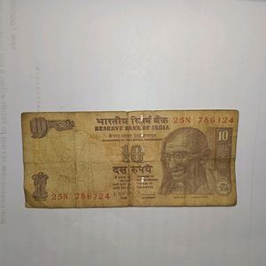 10 RUPEES 786 UNIQUE AND ANTIQUE NOTE