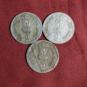 Three Rs.2 Coins Asian Games Commemorative Coin