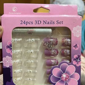 24pcs 3D Nails Set