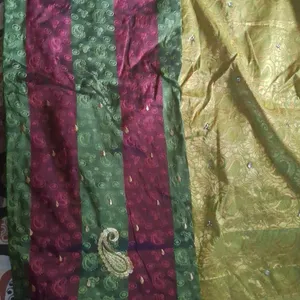 Maroon And Green Silk Saree