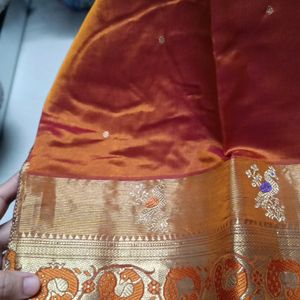 Pure Silk Peshwai Broad Border