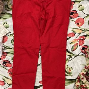 Red Color Jeans