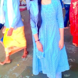 Sky Blue Kurti Dupatta