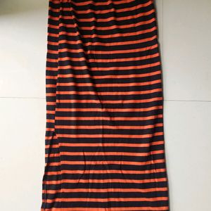 Y2K Stripes Midi Skirt