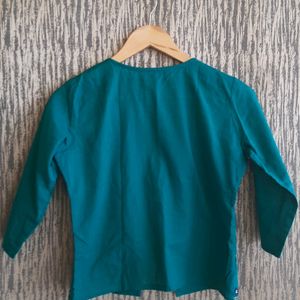 Blue Front Open Shrug For Women