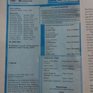 Maths Class 10th NCERT TEXT BOOK