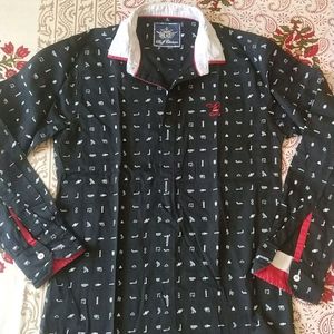 Black Cotton Shirt For 10-12 Years Boy