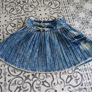 Embellished Party Wear Denim Skirt