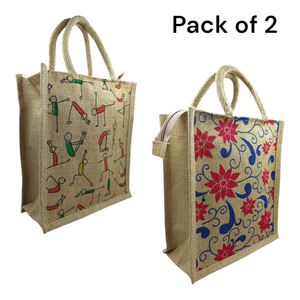 Jute Bag Combo For Daily Use. Pack Of 2 .