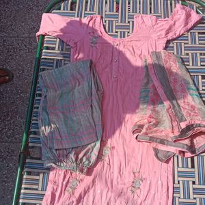 Pink Kurti Set