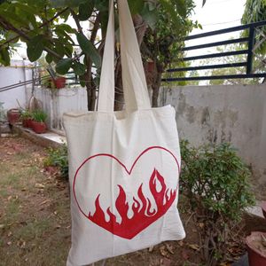 New Flame Heart Tote Bag