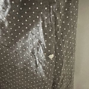 L Chemistry Grey polka dot Puff Sleeve Nightdress