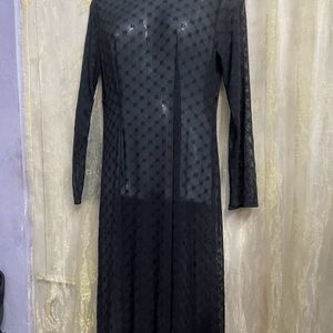 Black Georgette See Through Dress