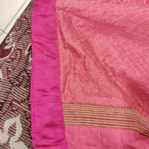 Pink Embroidered Anarkali Kurta+Pant