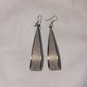 Silver Shimmery Earrings