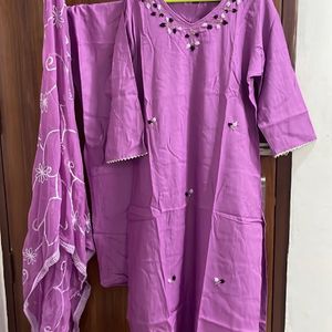 Purple Kurta Set