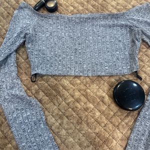 Grey Crop Top- Shein 👽