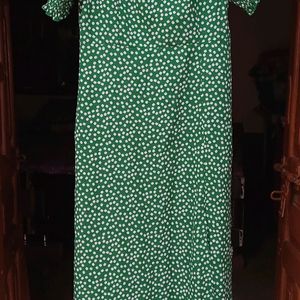 Urbanic Green Dress Side Cut